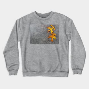 Oak leaves on stone background. Crewneck Sweatshirt